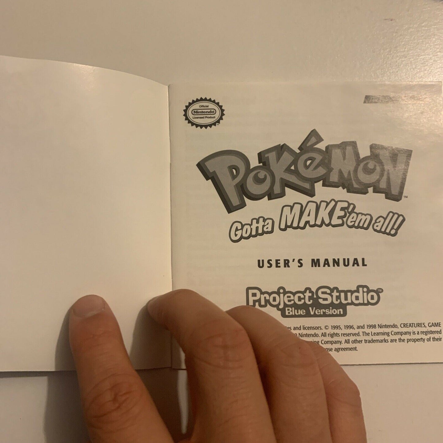 Pokémon: Project Studio - Blue Version PC CDROM 1999 Rare!!!