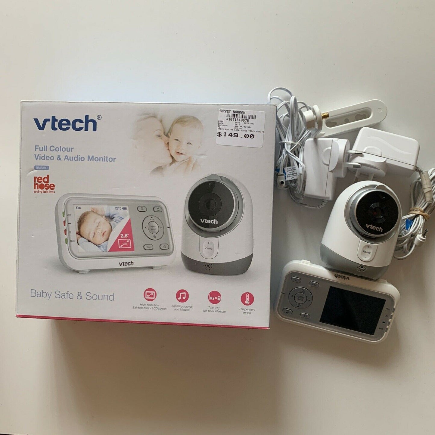 VTech BM3300 Safe and Sound Video and Audio Baby Monitor