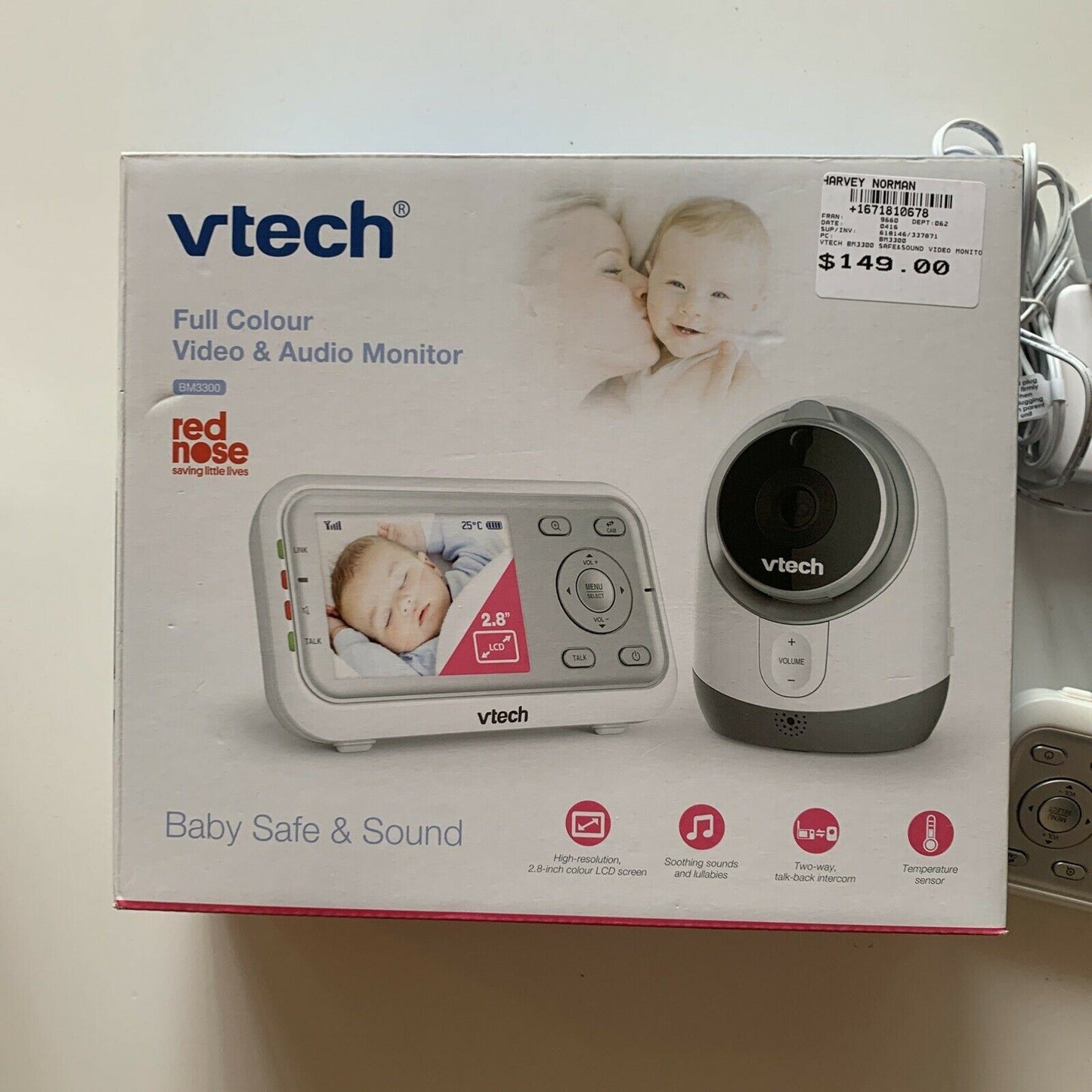 VTech BM3300 Safe and Sound Video and Audio Baby Monitor