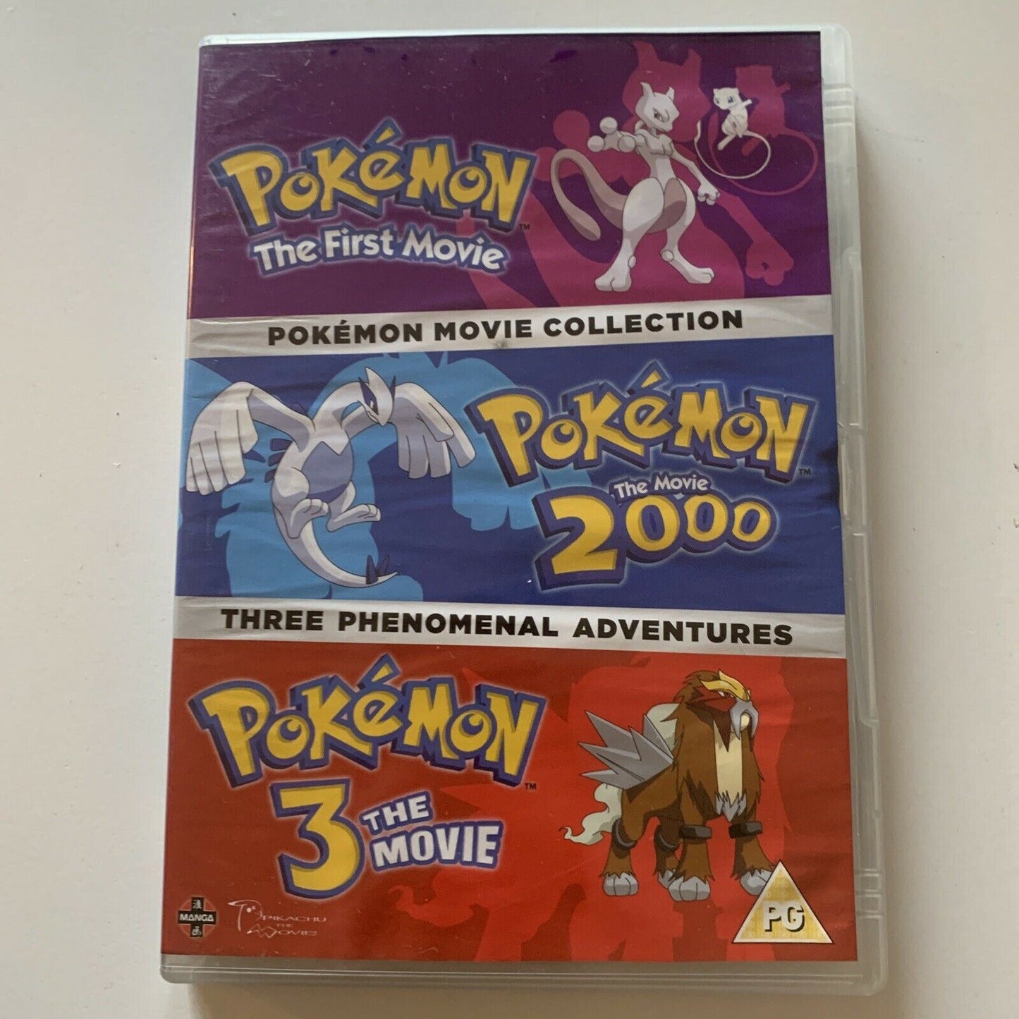 Pokemon Movie Collection The First Movie / Pokemon 2000 / Pokemon 3 DVD Region 2