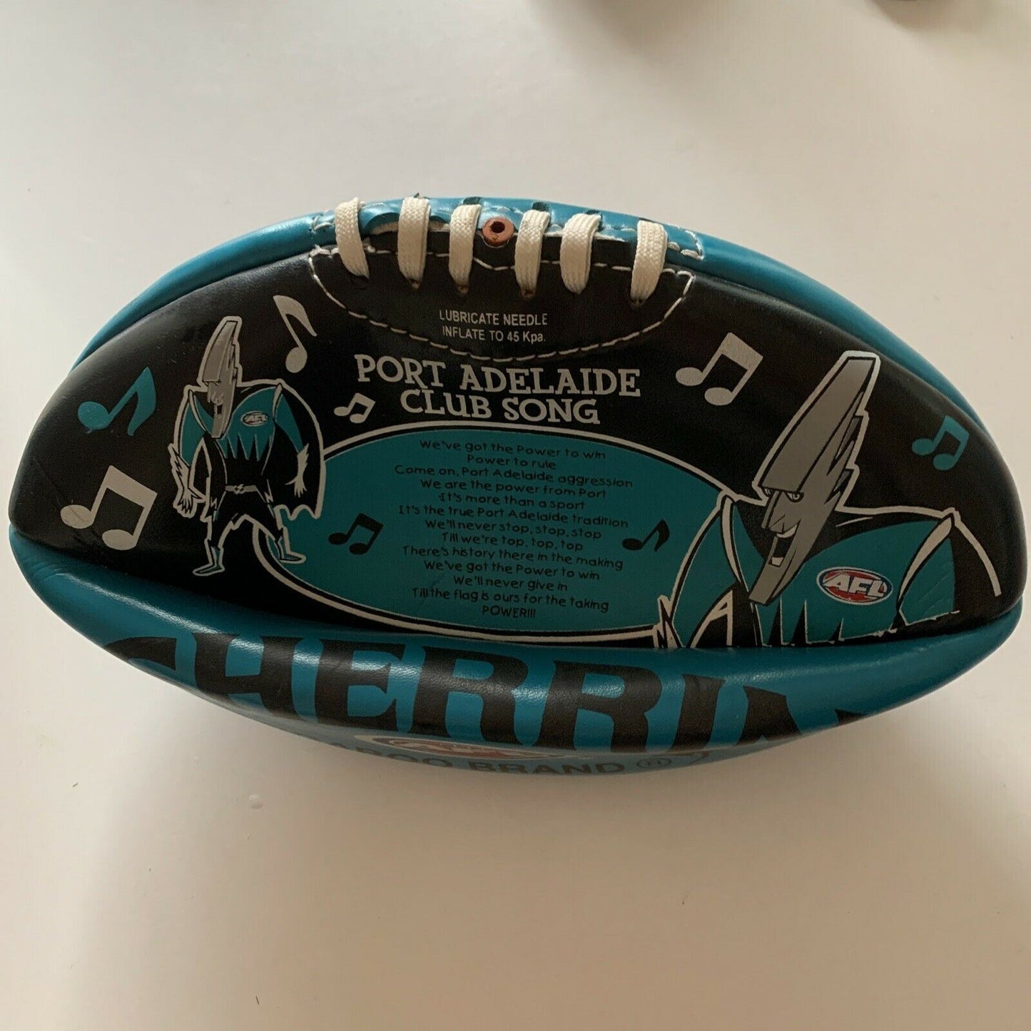 Official AFL Port Adelaide Power Club Song Football - PVC Ball