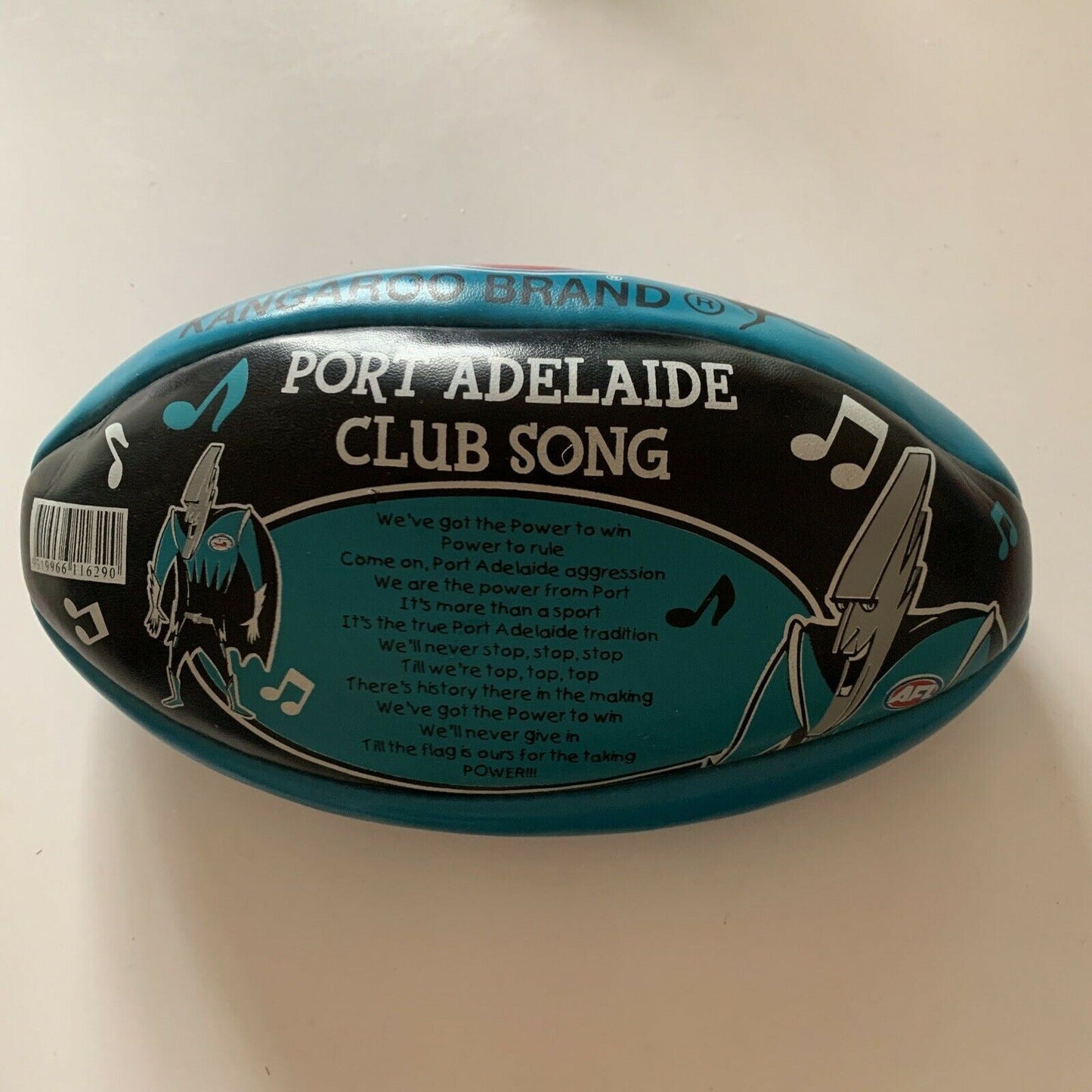 Official AFL Port Adelaide Power Club Song Football - PVC Ball