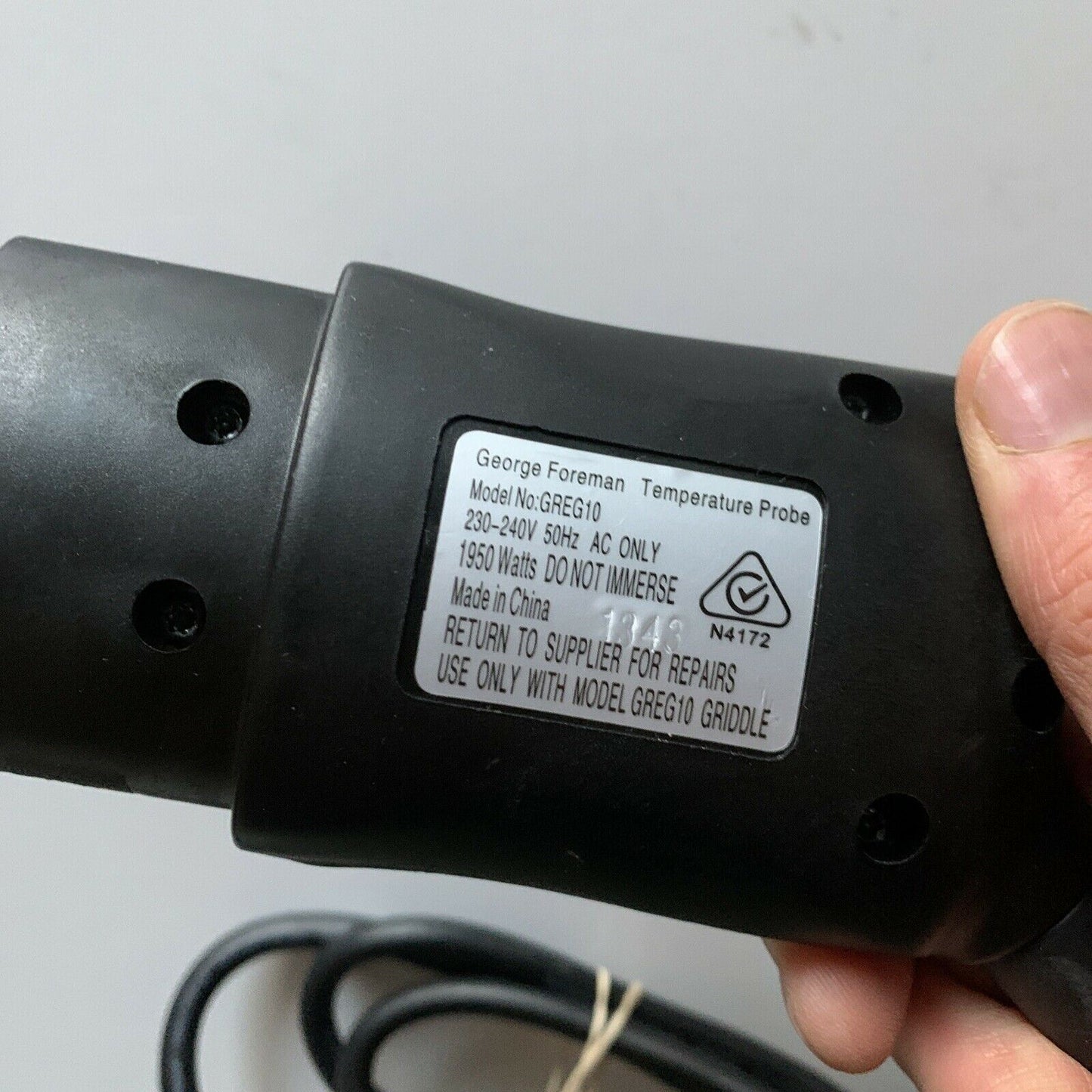 George Foreman Heat Control Temperature Probe Model: GREG10