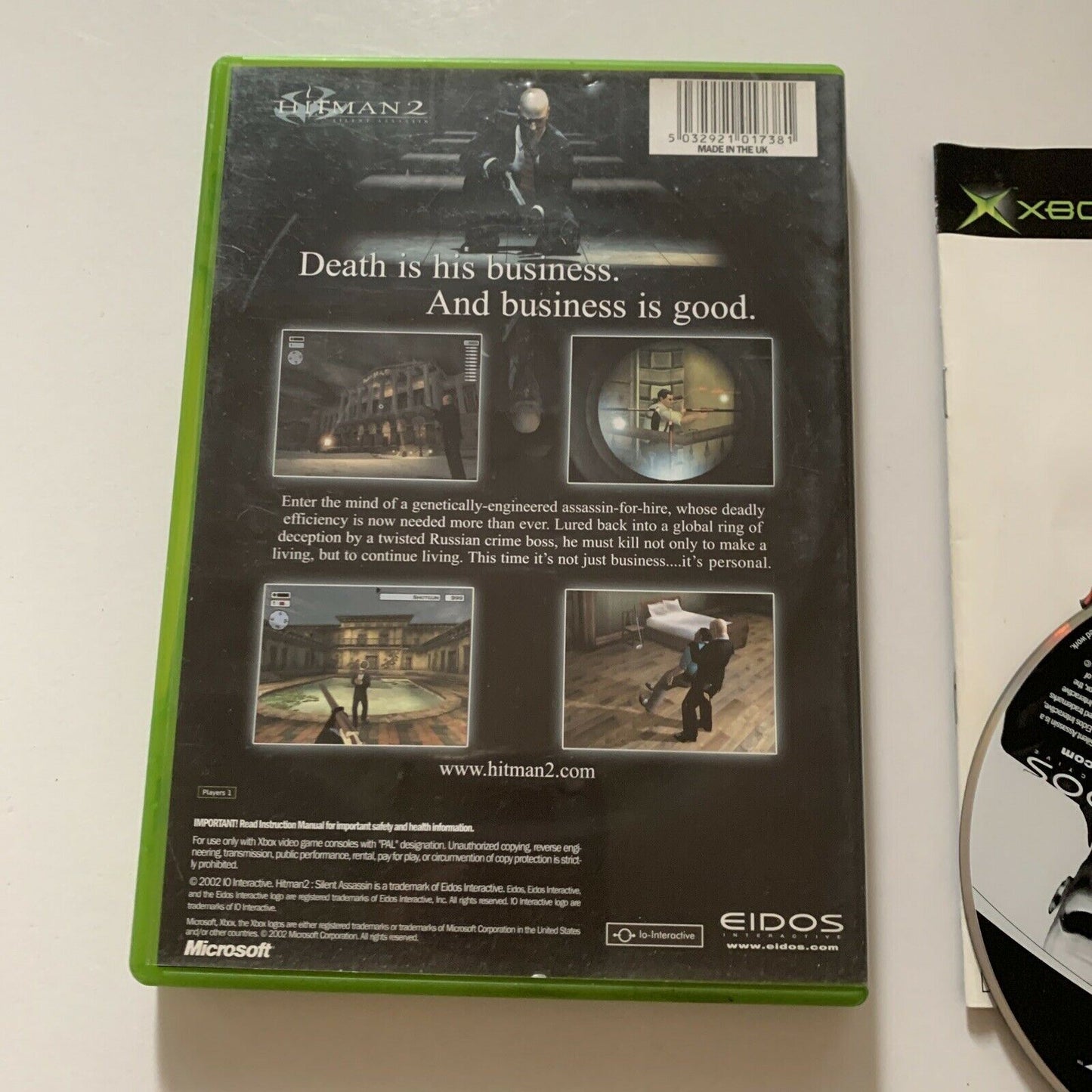 Hitman 2 Silent Assassin - Xbox Original - Complete With Manual PAL