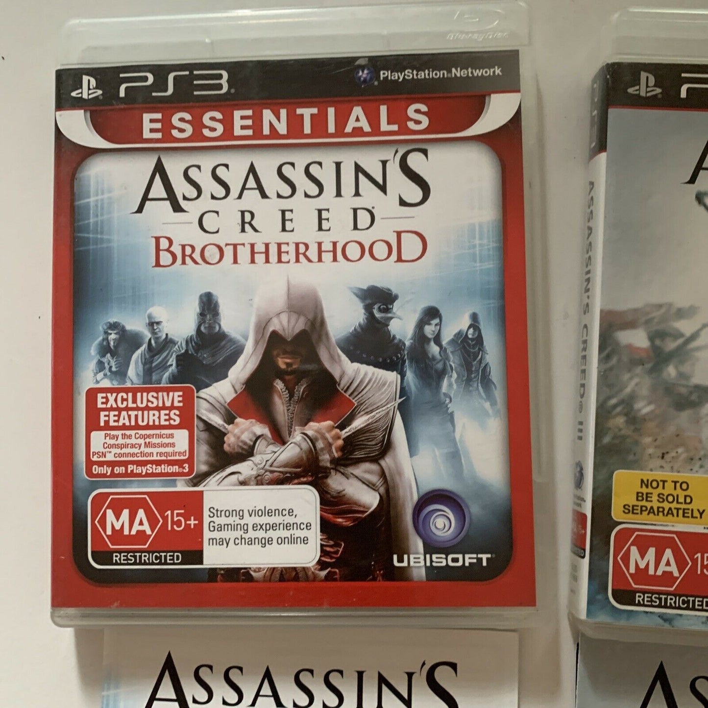 Assassin's Creed Brotherhood & Creed III - PlayStation 3 PS3 With Manual