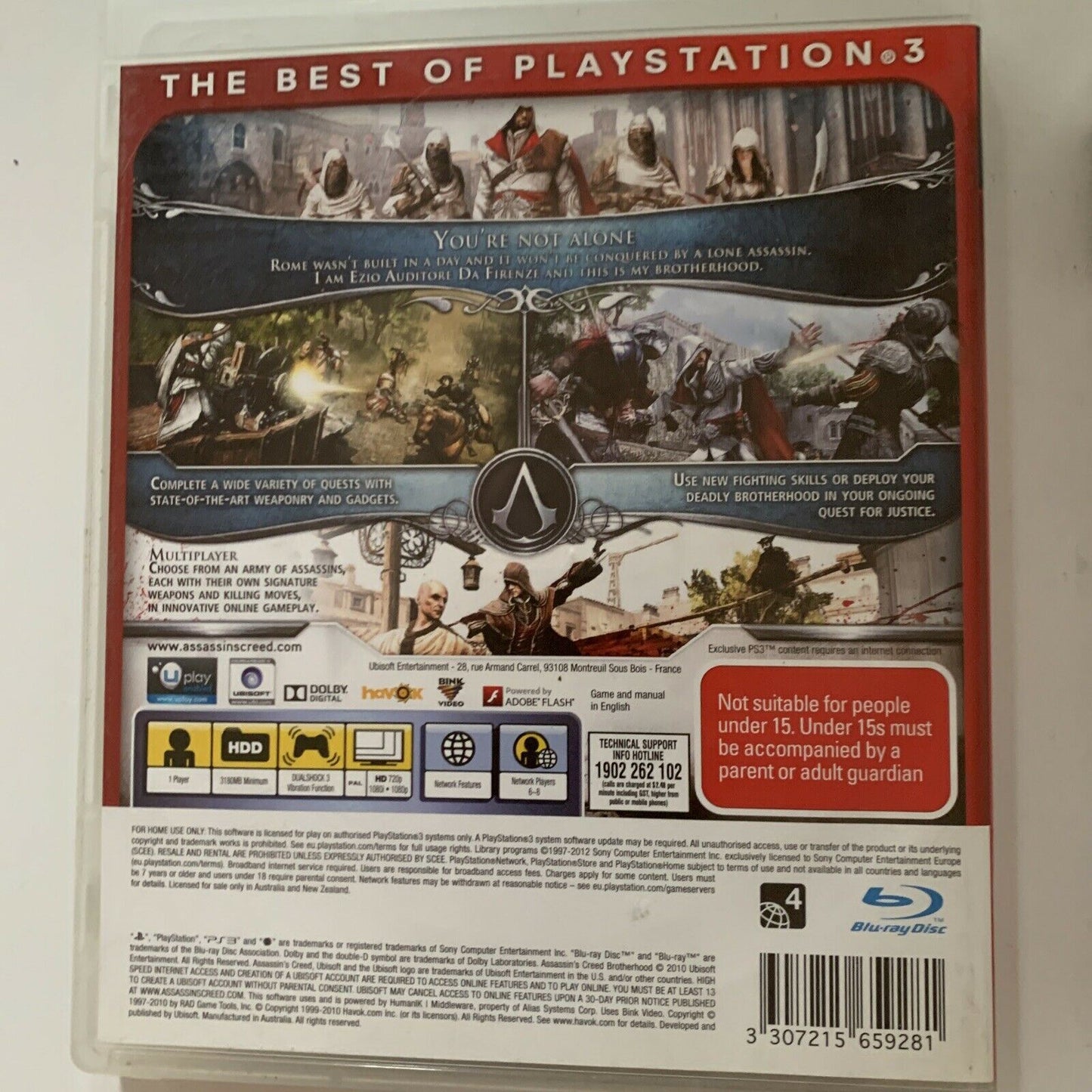 Assassin's Creed Brotherhood & Creed III - PlayStation 3 PS3 With Manual