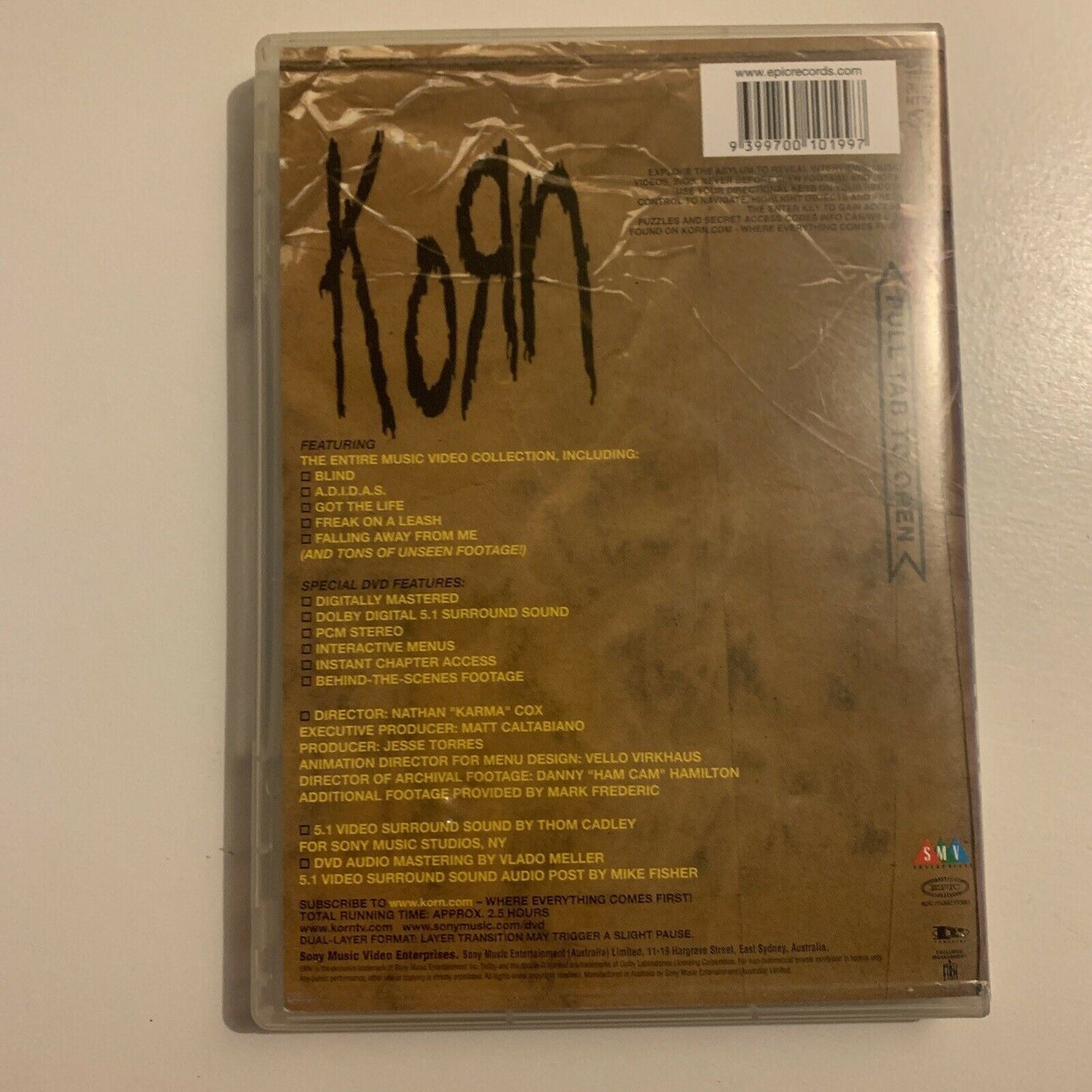 Korn - Deuce (DVD, 2002) Music Videos and Documentary. Region 4&1