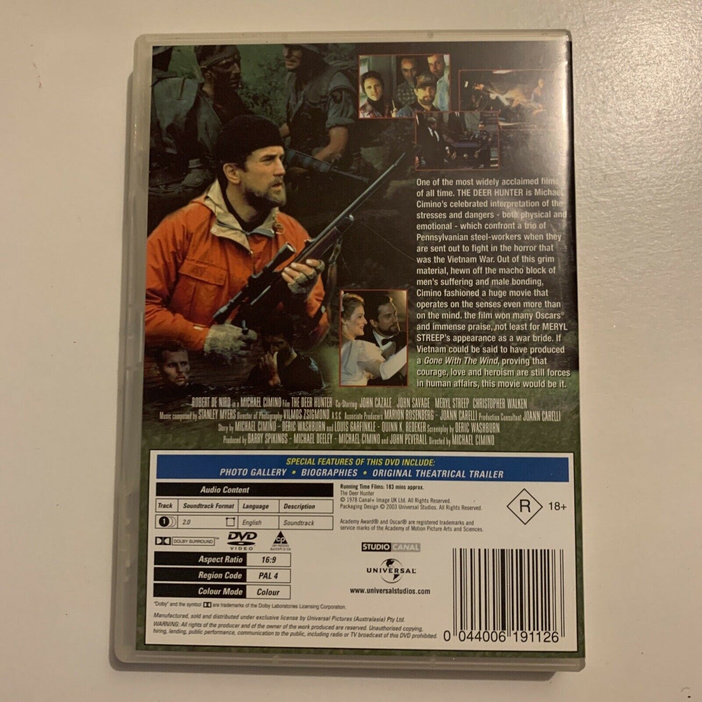 The Deer Hunter (DVD, 1978) Robert DeNiro, John Cazale. Region 4