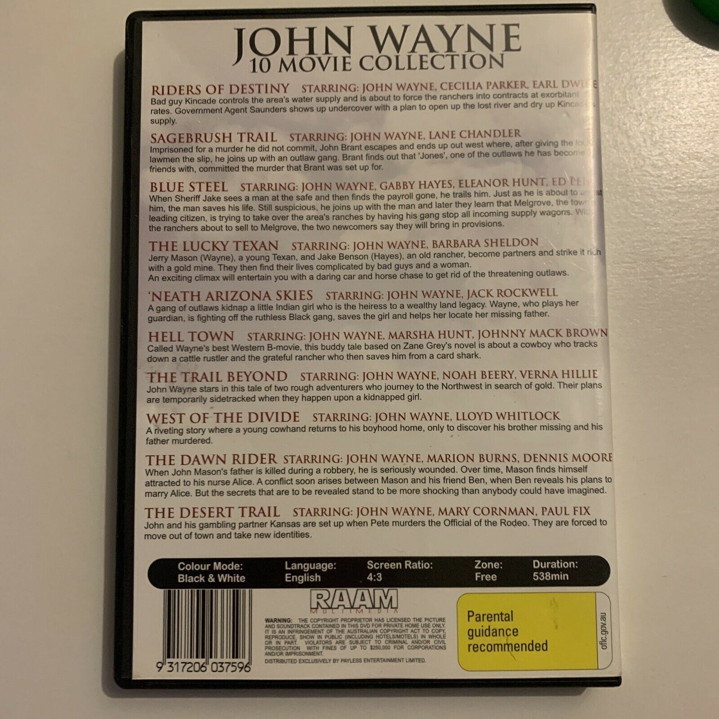 John Wayne 10 Movie Collection (DVD) 4-Disc All Regions