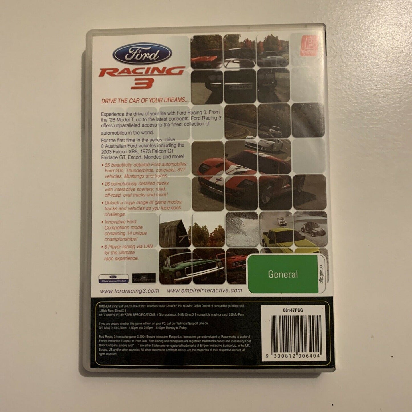 Ford Racing 3 PC CDROM  Windows 98/ME/2000/XP Racing Video Game