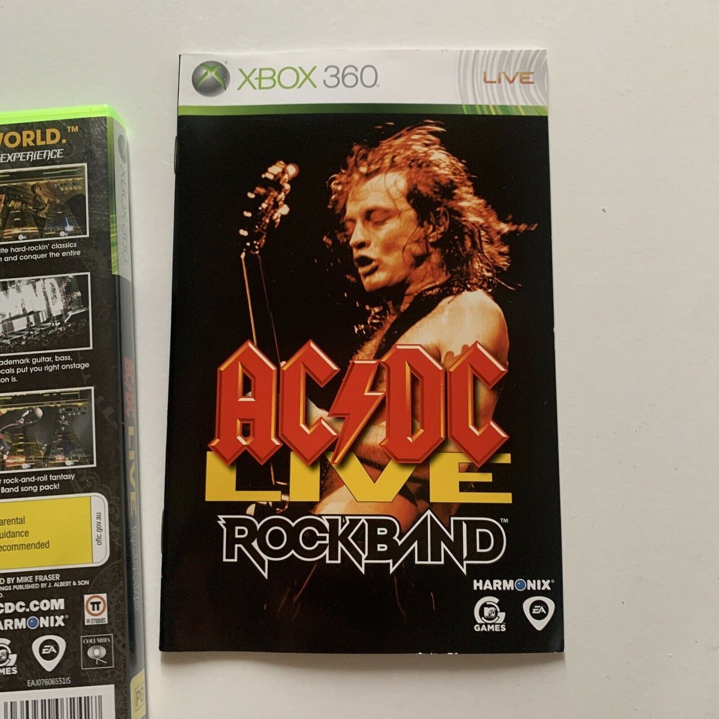 ACDC Live Rockband  - Xbox 360 With Manual PAL Music
