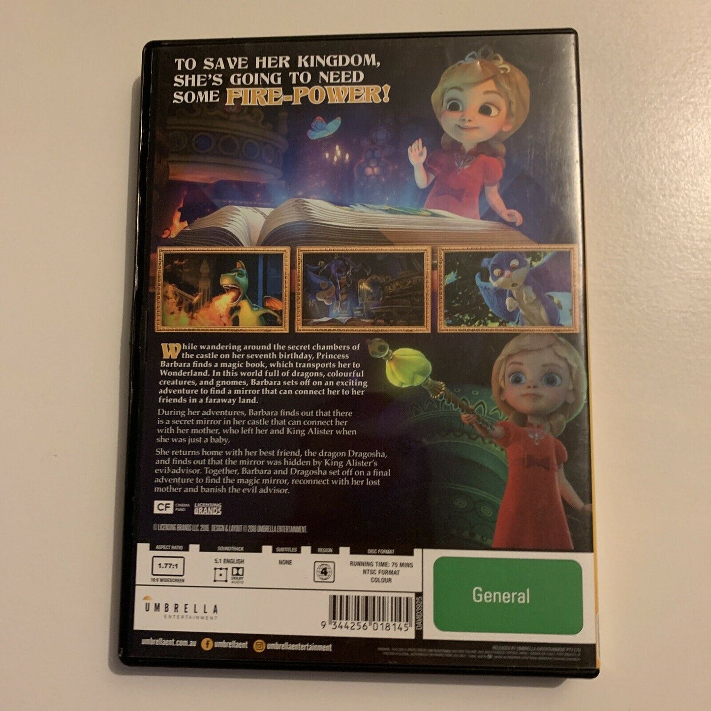 The Princess And The Dragon (DVD, 2018)