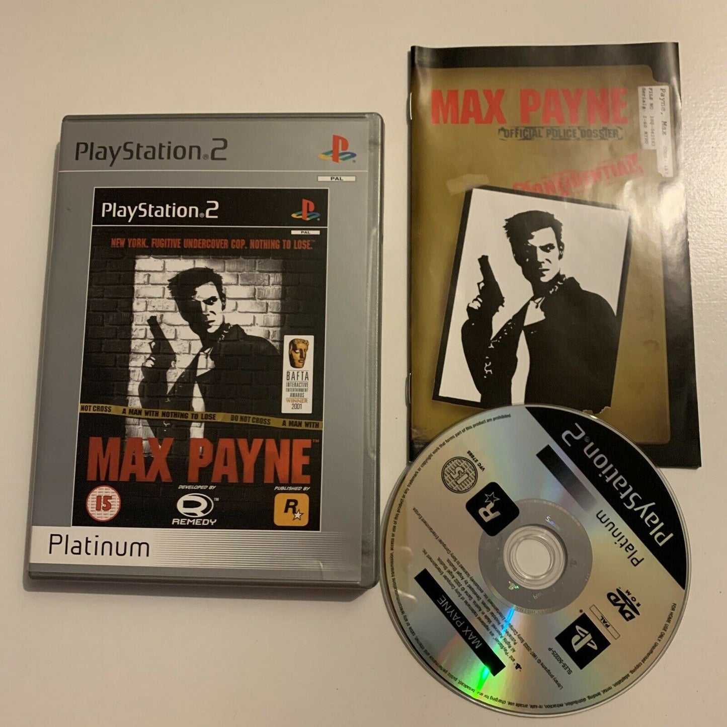 Max Payne - Platinum Edition - PS2 With Manual (PAL, 2001) PlayStation 2