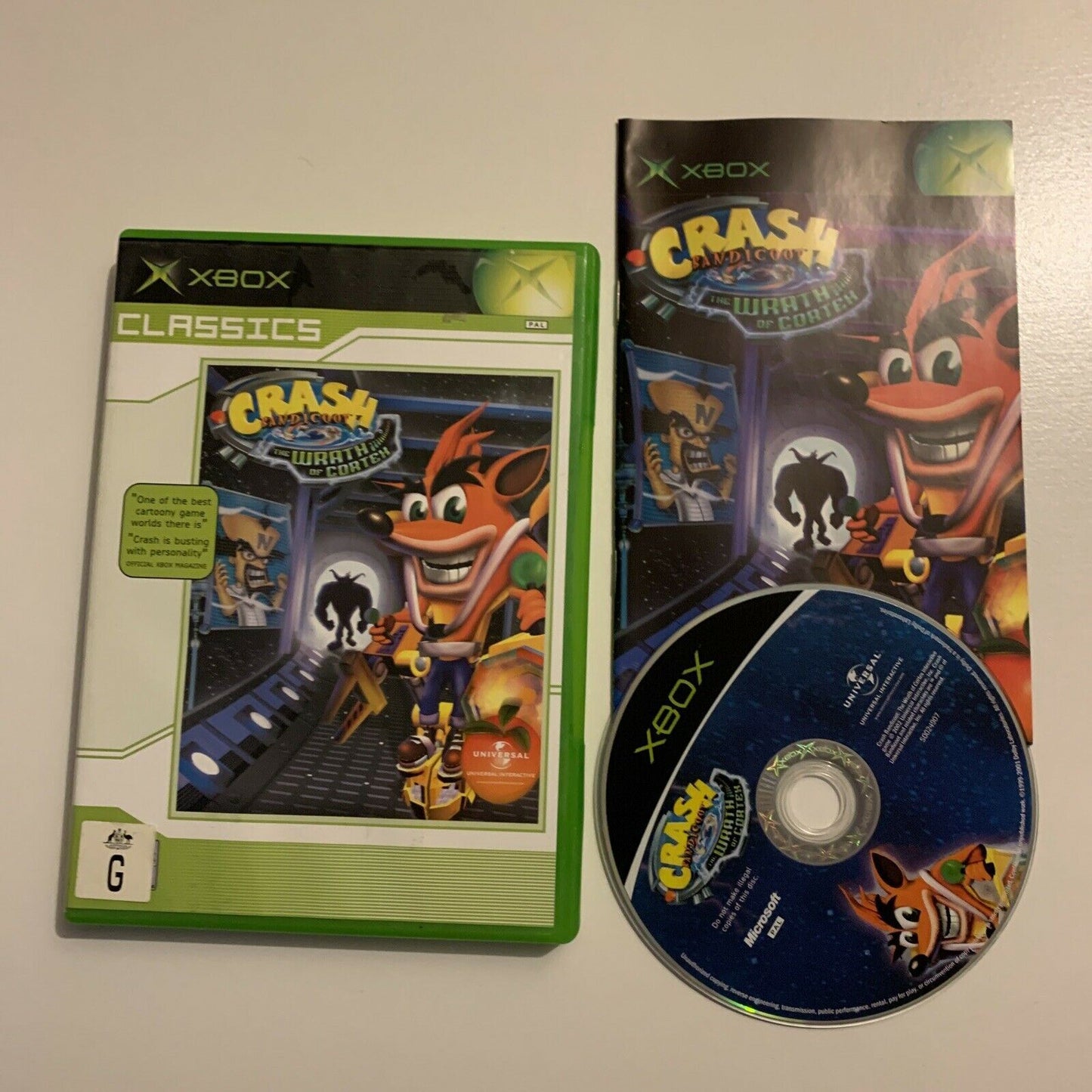 Crash Bandicoot: The Wrath of Cortex - Microsoft XBOX Original With Manual PAL