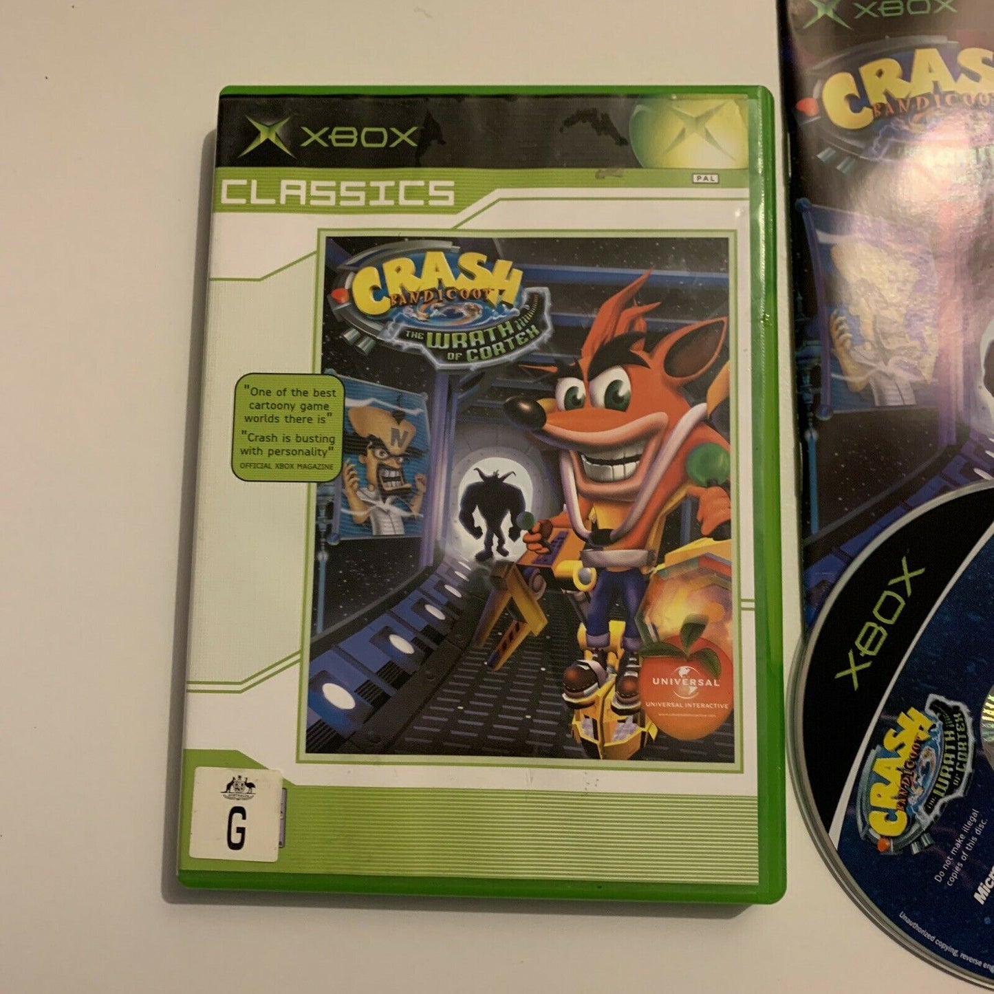 Crash Bandicoot: The Wrath of Cortex - Microsoft XBOX Original With Manual PAL