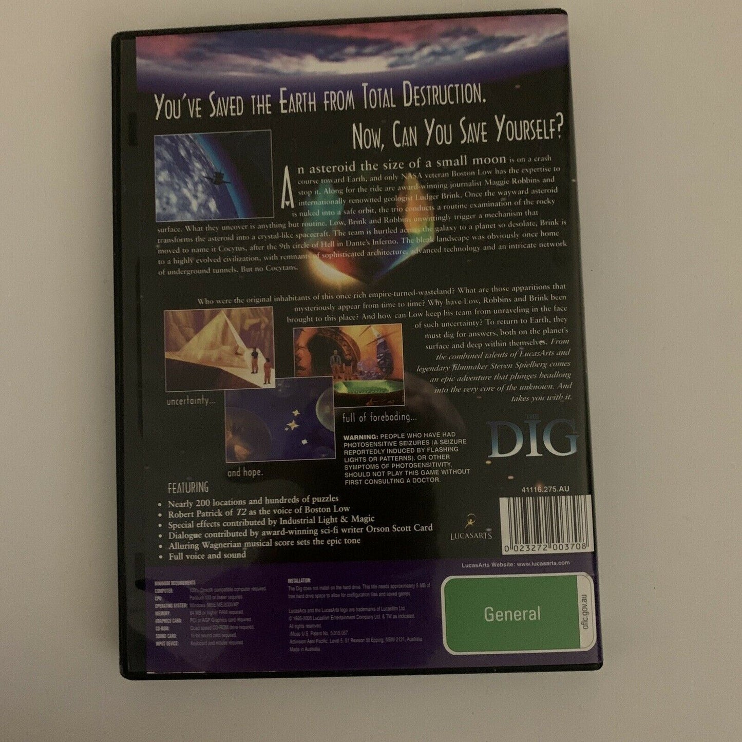 The Dig (PC, CDROM) LucasArts Classic Game