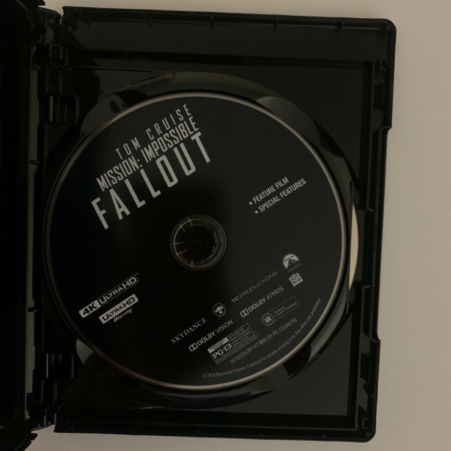 Mission: Impossible - Fallout (4K Ultra HD Bluray, 2018, 2-Disc) Tom Cruise