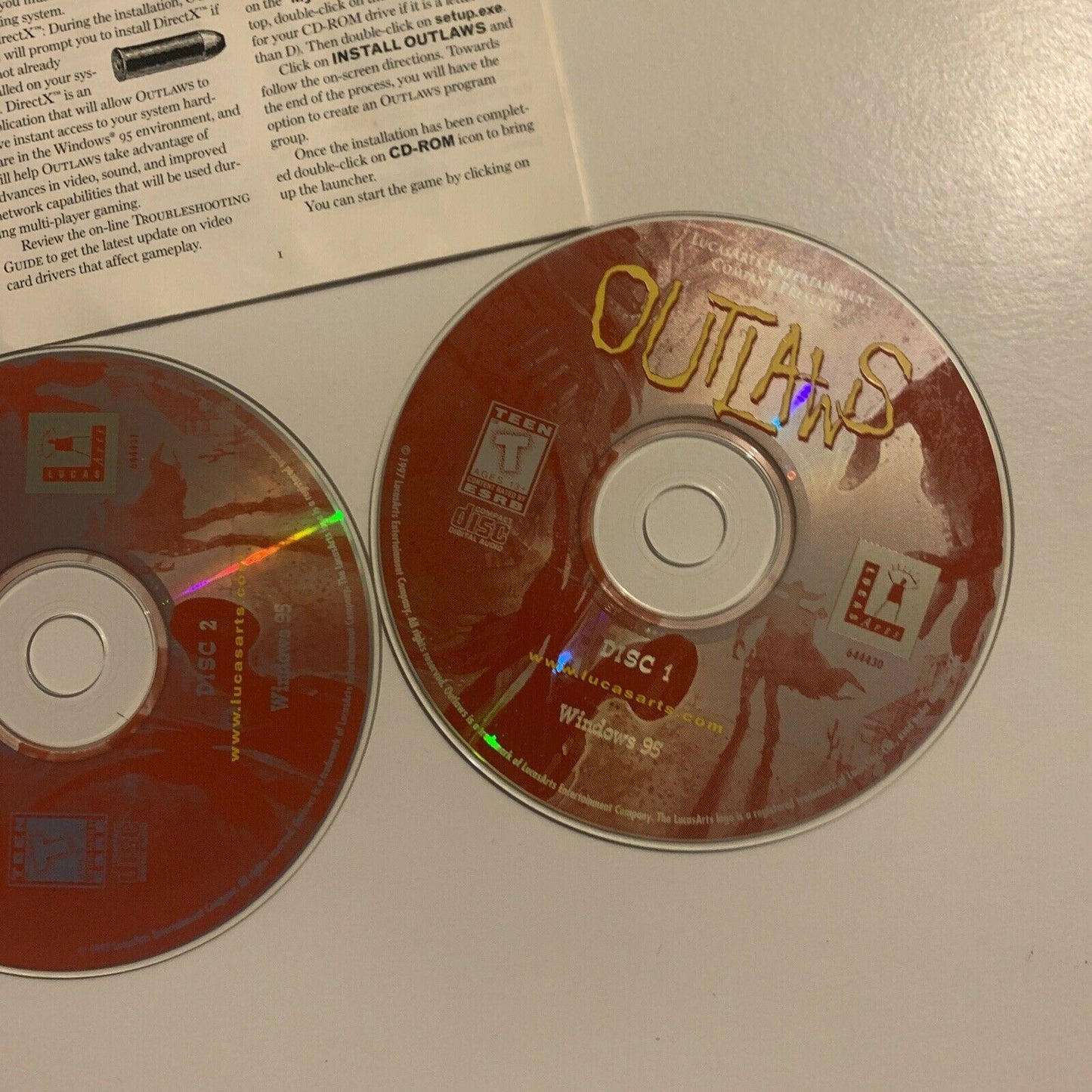 Outlaws PC CDROM LucasArts *Disc Only*