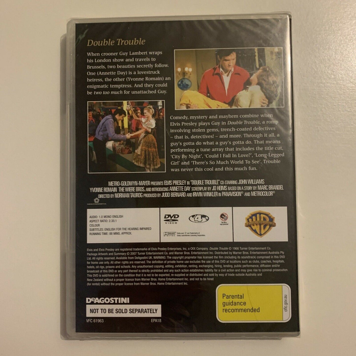 *New Sealed* Elvis Presley: Double Trouble (DVD, 1966) Region 4