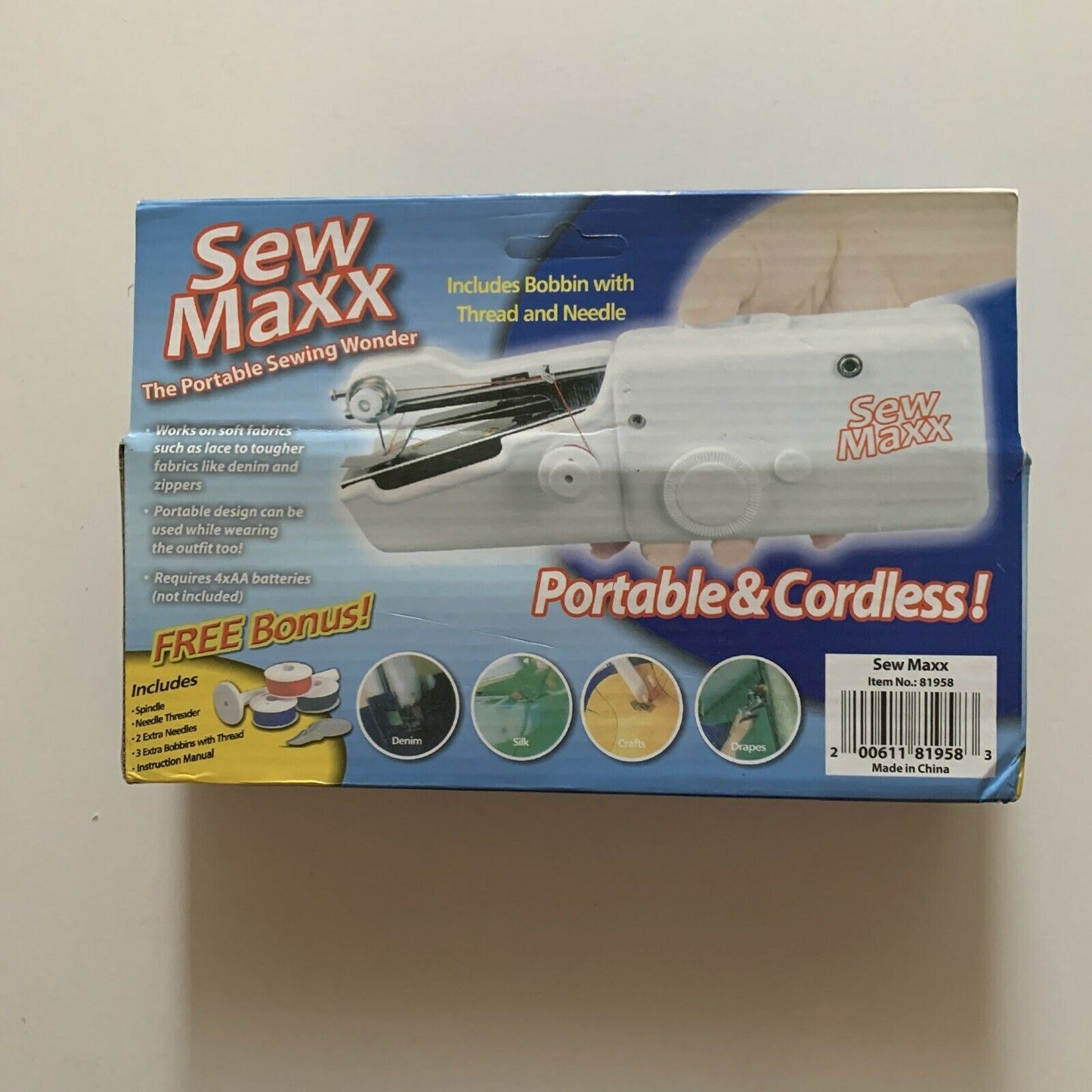 Sew Maxx - The Portable Handheld Sewing Machine - Easy Cordless