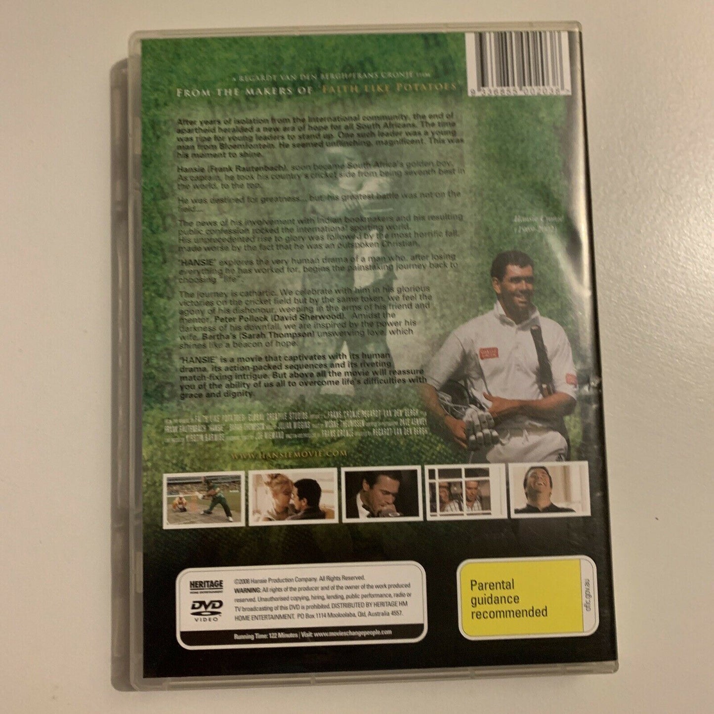 Hansie - A True Story (DVD, 2008) Frank Rautenbach, Sarah Thompson. All Regions