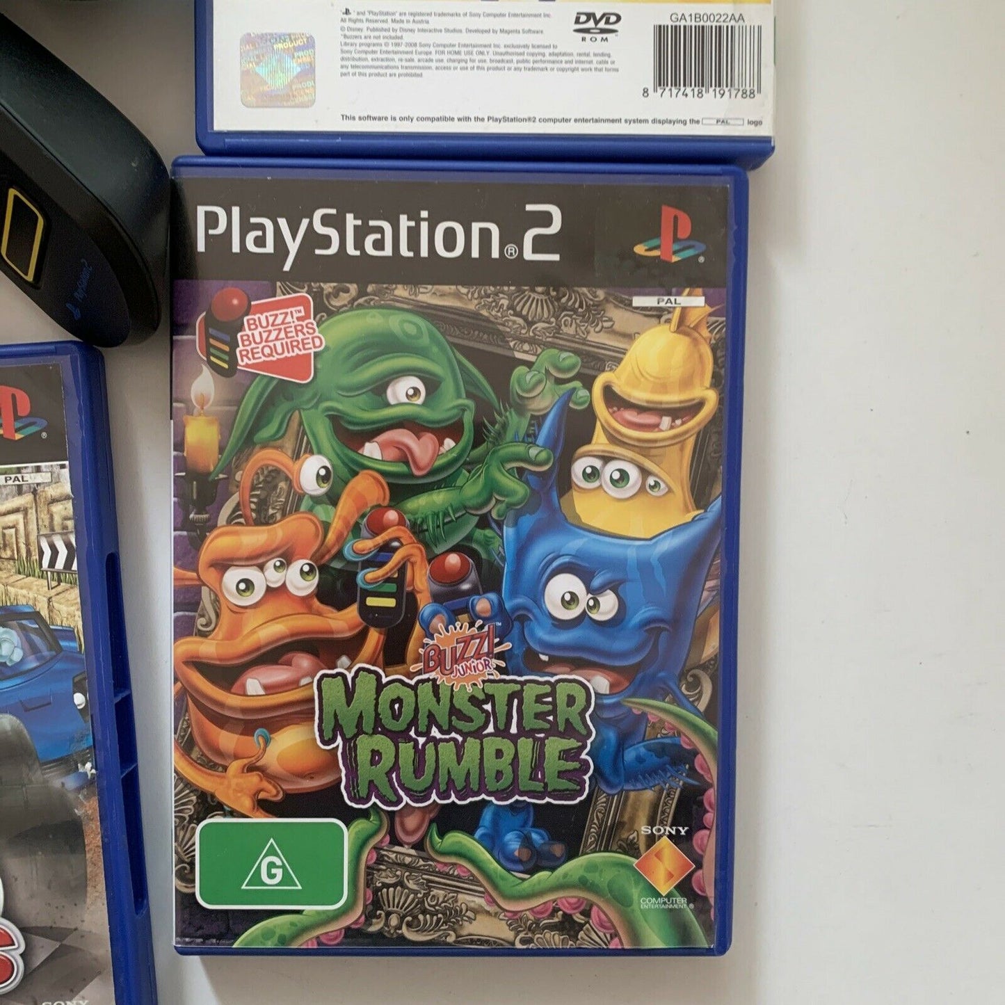 Disney Think Fast The Family Quiz / Monsters Rumble / Ace Racers w Buzzers PS2