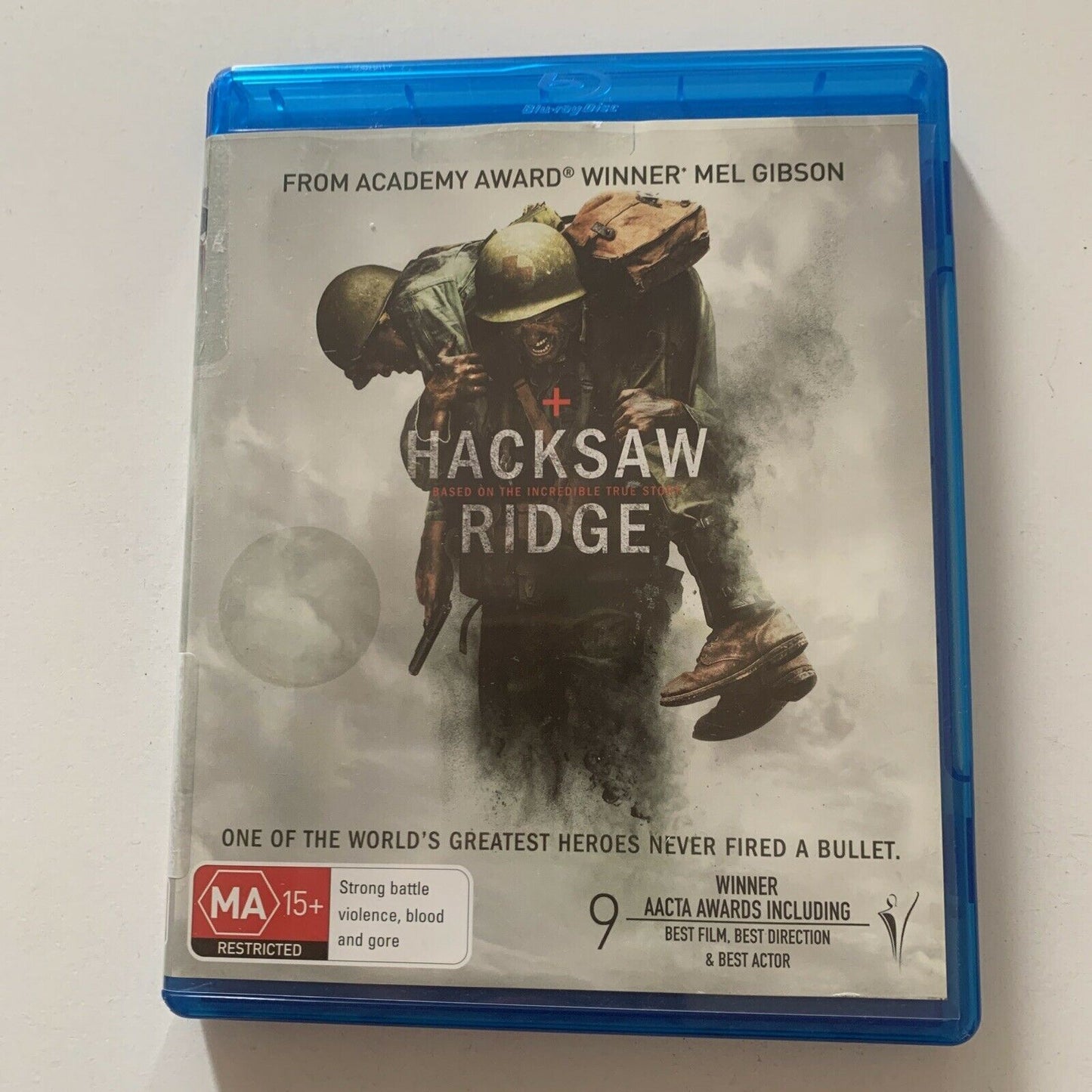 Hacksaw Ridge (Bluray, 2016) Andrew Garfield, Mel Gibson. Region B