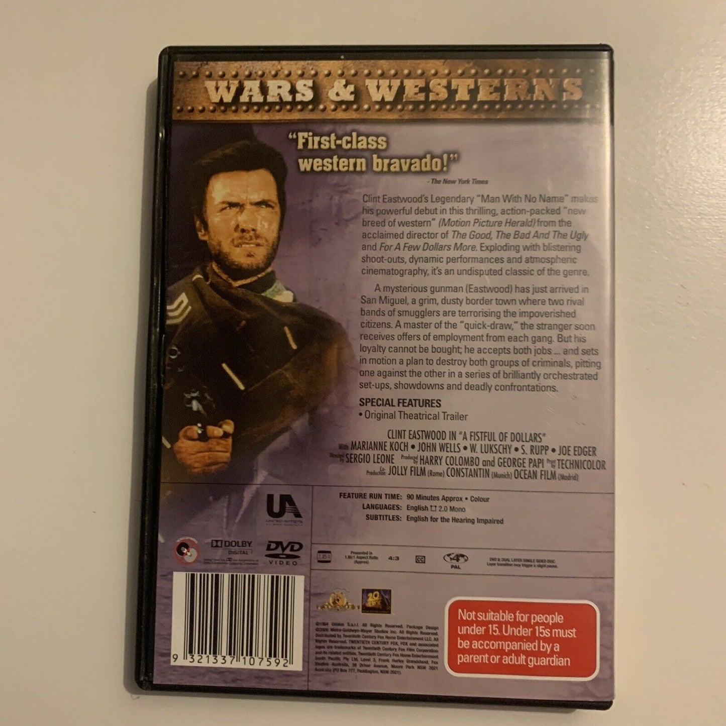 A Fistful Of Dollars (DVD, 1964) Clint Eastwood. Region 4&2