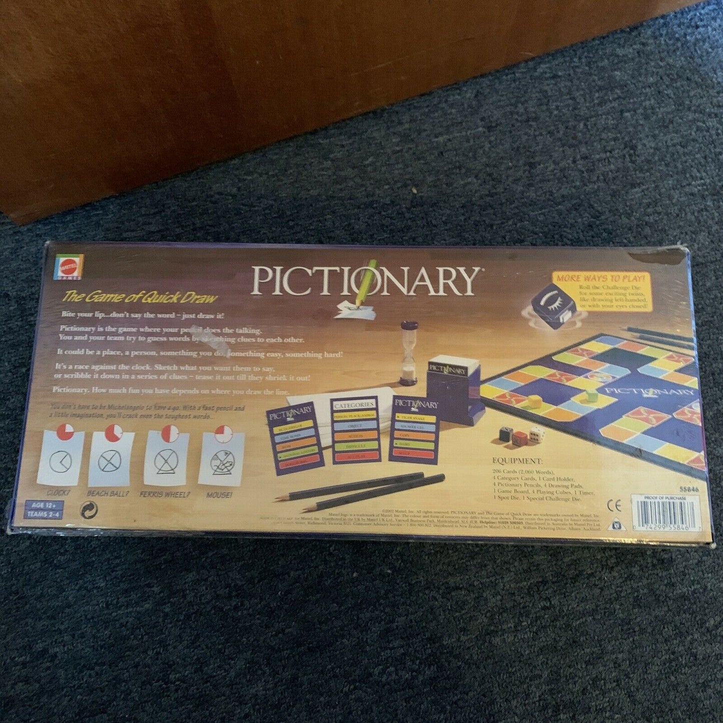 *New Sealed* Pictionary - The Game Of Quick Draw With Challenge Game