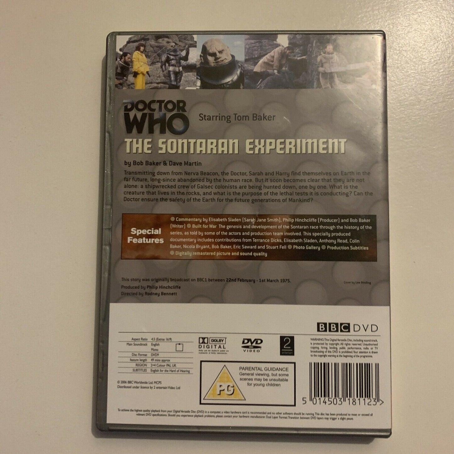 Doctor WHO - The Sontaran Experiment (DVD, 1975) Tom Baker BBC Region 4&2