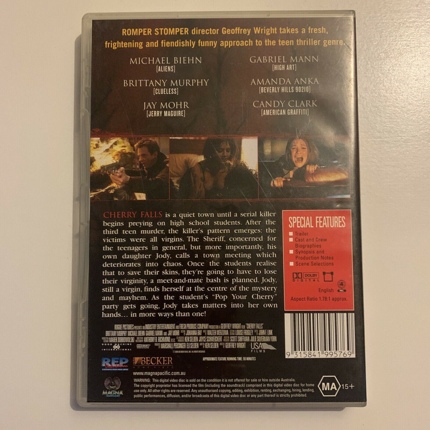 Cherry Falls (DVD, 2000) Michael Biehn, Brittany Murphy, Gabriel Mann