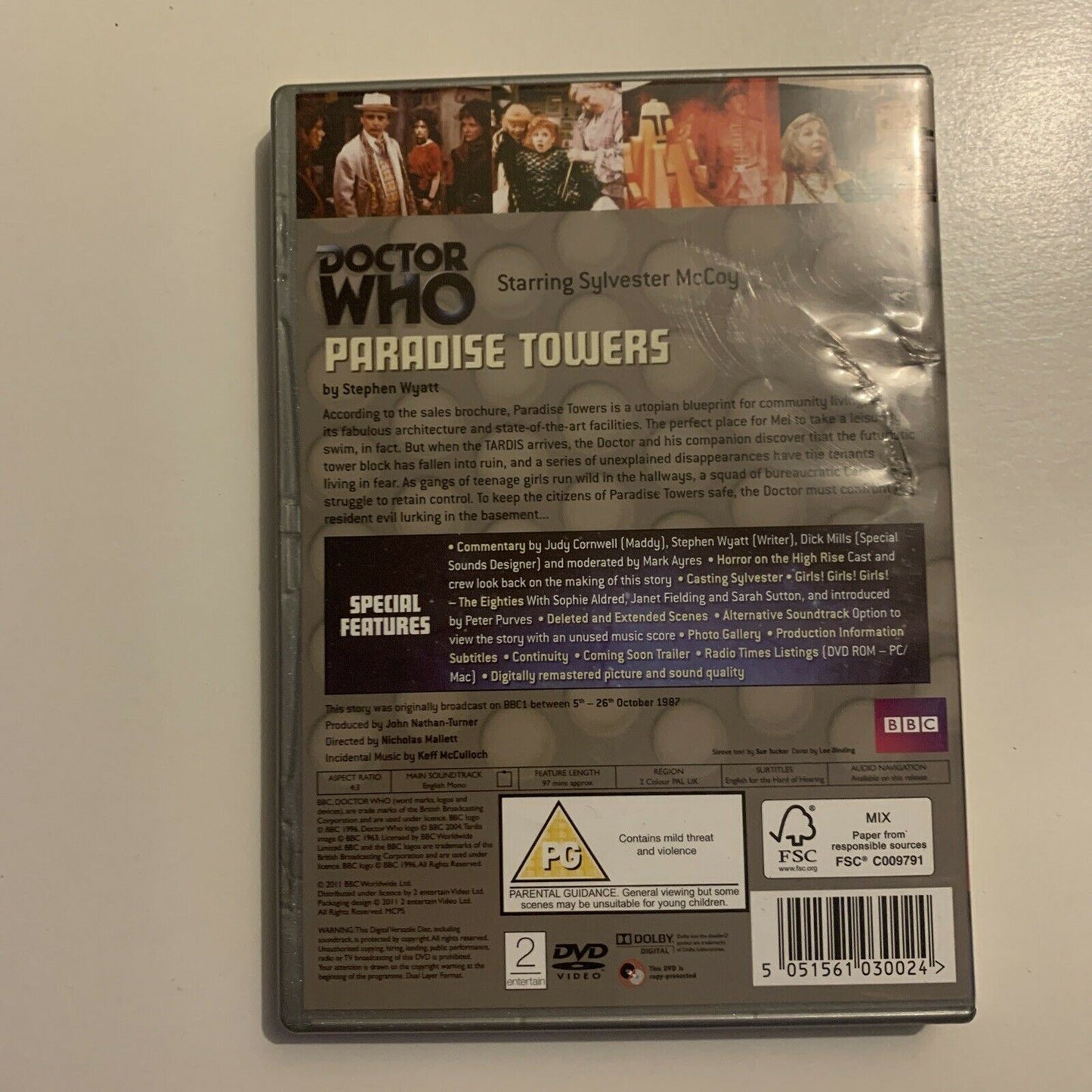 Doctor Who - Paradise Towers (DVD, 1987) Sylvester McCoy BBC Region 2