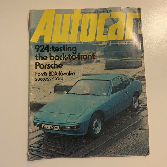 Autocar Magazine - February 1977 - 924: Testing The Back To Front Porsche