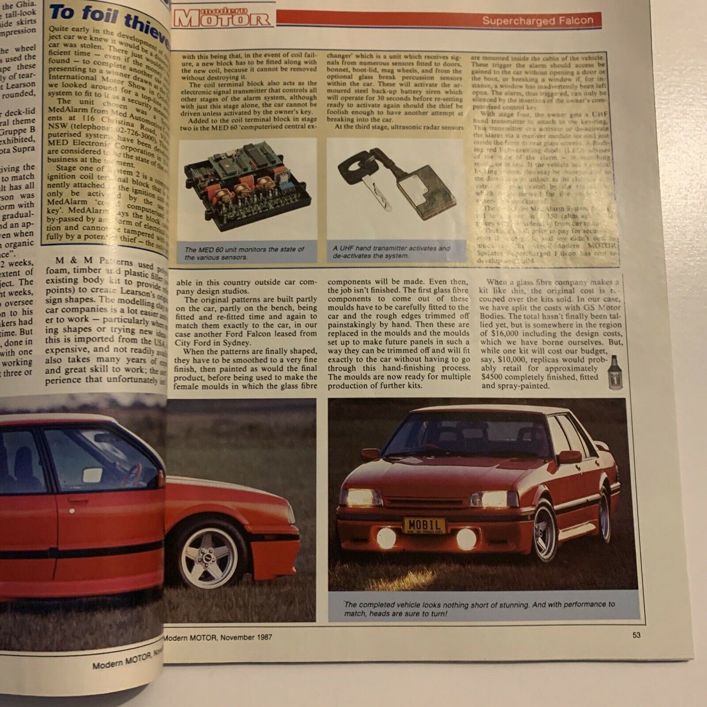Modern Motor Magazine - November 1987 - TWR Gp A Commodore