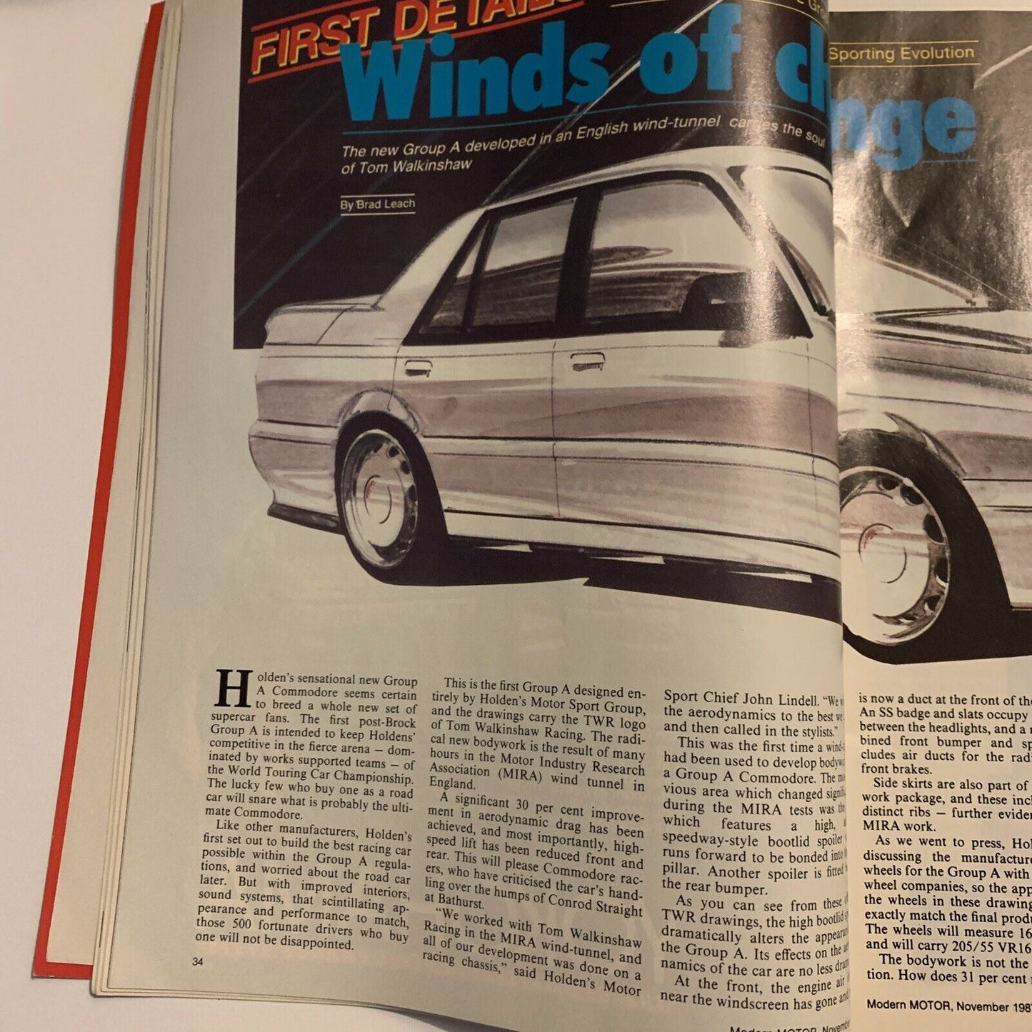 Modern Motor Magazine - November 1987 - TWR Gp A Commodore