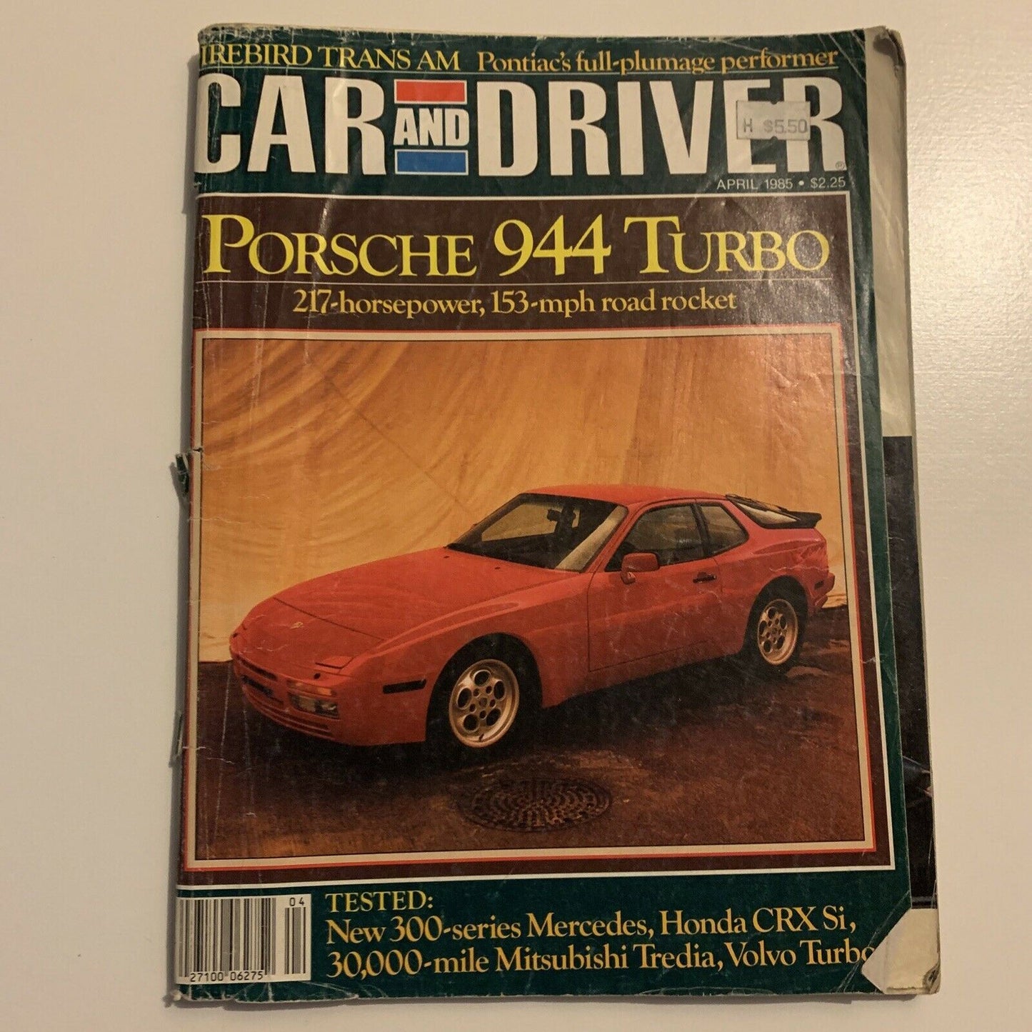 Car And Driver Magazine - April 1985 - Porsche 944 Turbo