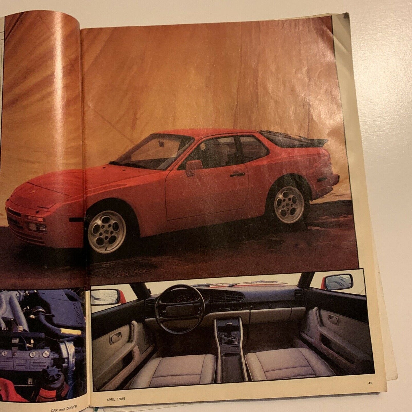 Car And Driver Magazine - April 1985 - Porsche 944 Turbo
