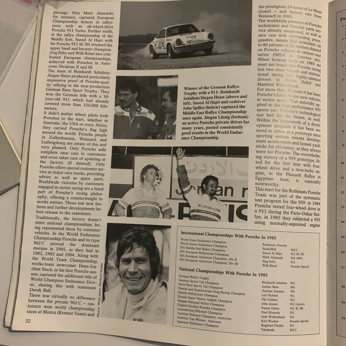 Christophorus Porsche Magazine - No 198 January 1986