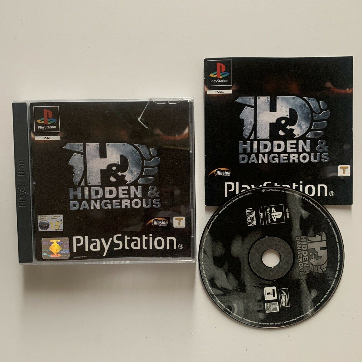 Hidden & Dangerous - Playstation 1 PS1  With Manual  PAL