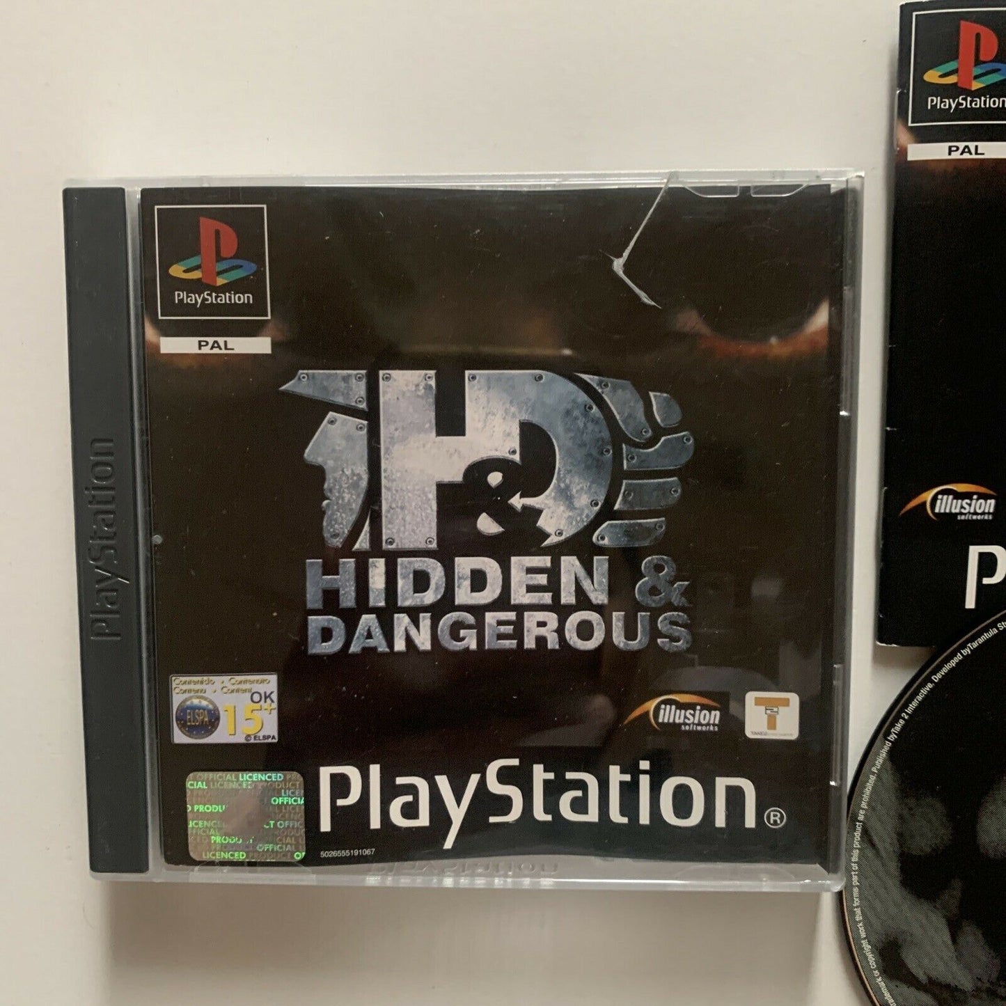 Hidden & Dangerous - Playstation 1 PS1  With Manual  PAL