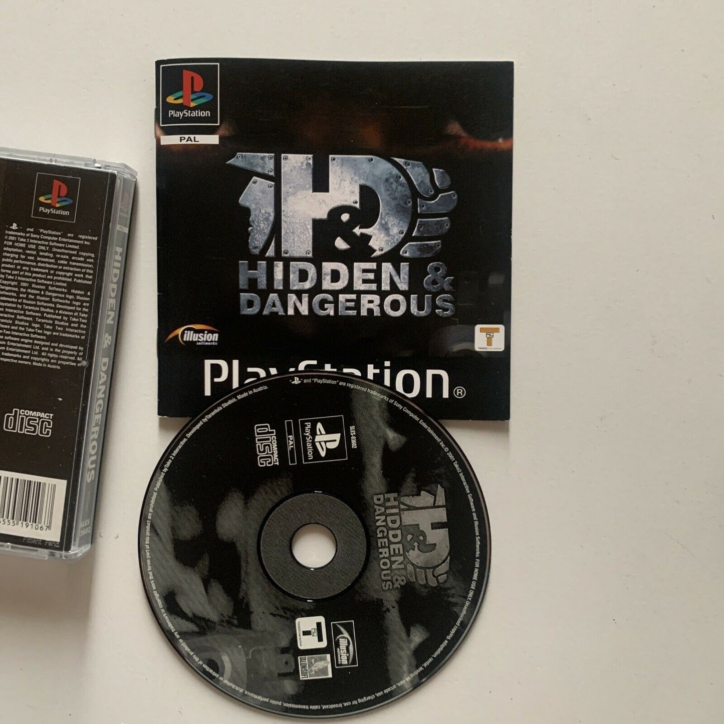 Hidden & Dangerous - Playstation 1 PS1  With Manual  PAL