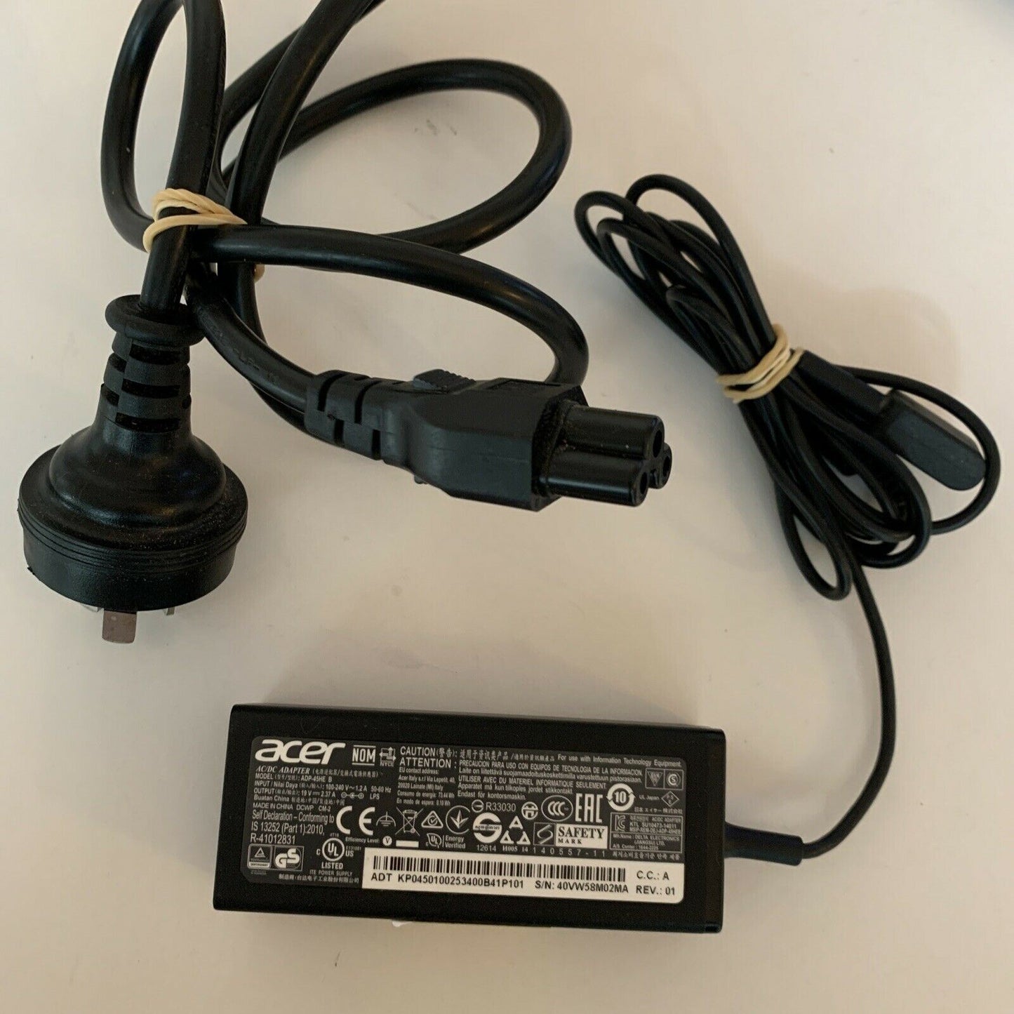 Genuine Acer ADP-45HE B AC Adapter 19V 2.37A
