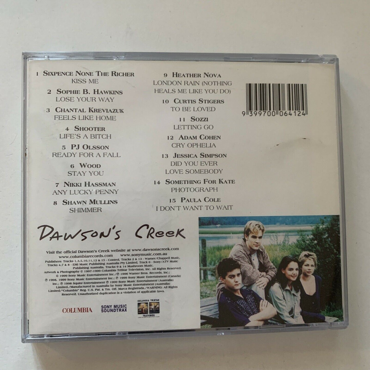 Songs From Dawson’s Creek - TV Music Soundtrack (CD, 1999)