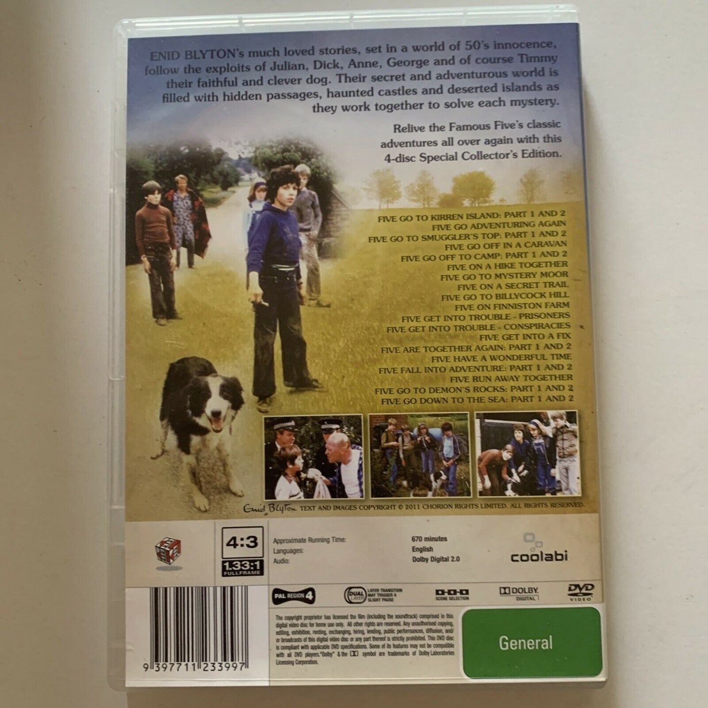 The Famous Five - The Complete Collection (DVD, 1979, 4-Disc) Region 4