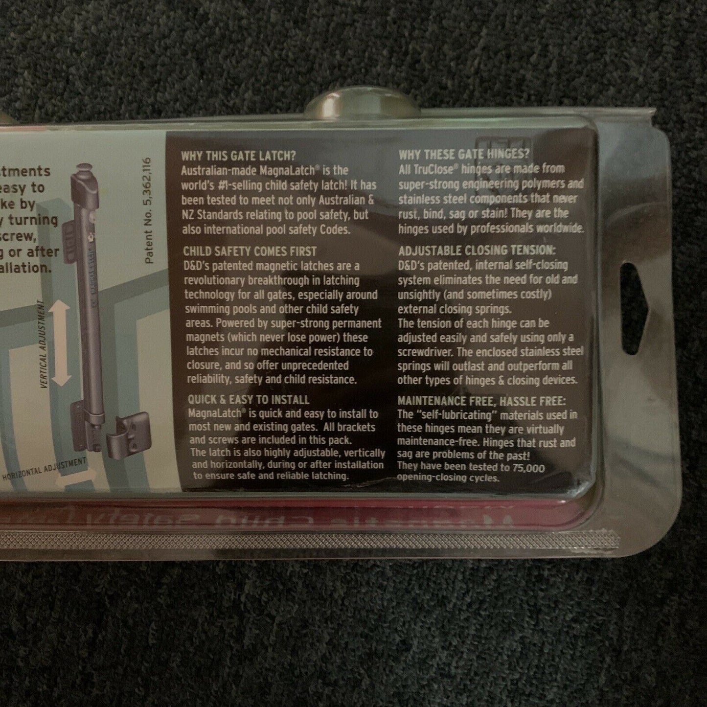 *New* Magna Latch: Magnetic Child Safety Gate Kit For Swimming Pools/ Childcare