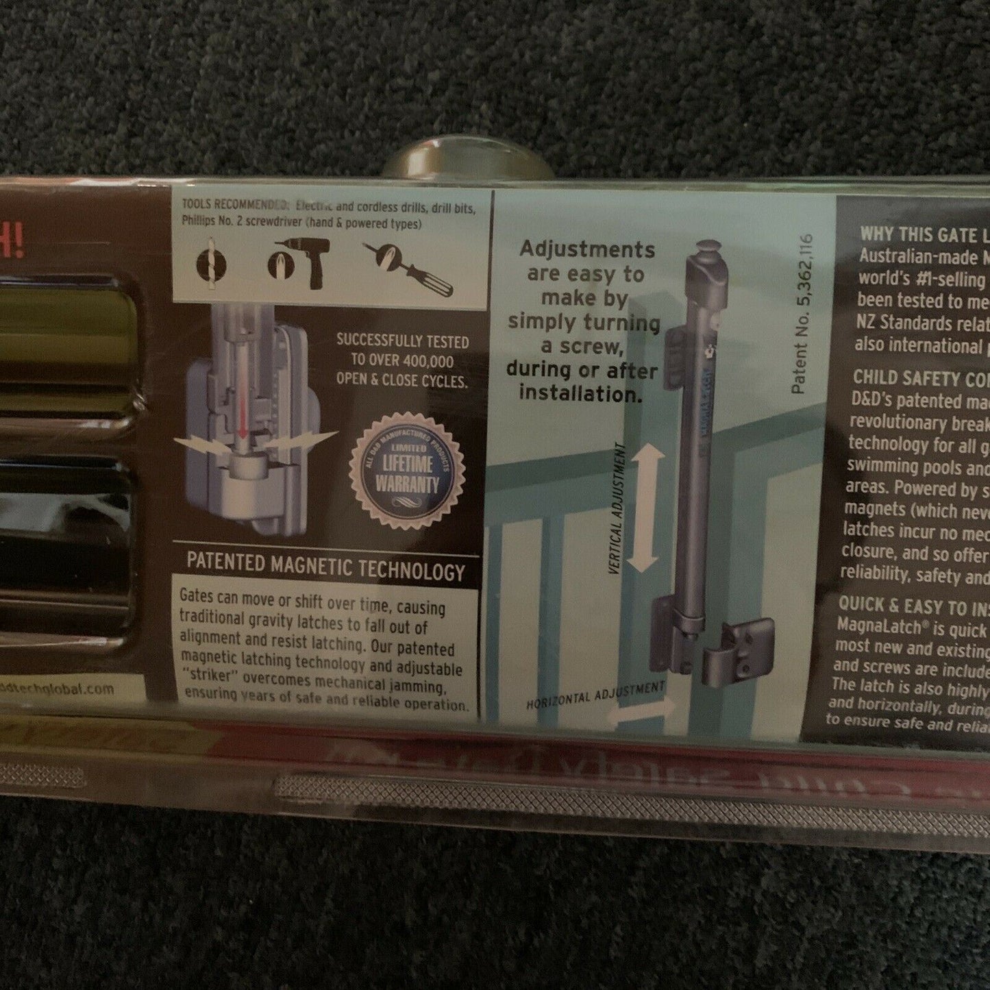 *New* Magna Latch: Magnetic Child Safety Gate Kit For Swimming Pools/ Childcare