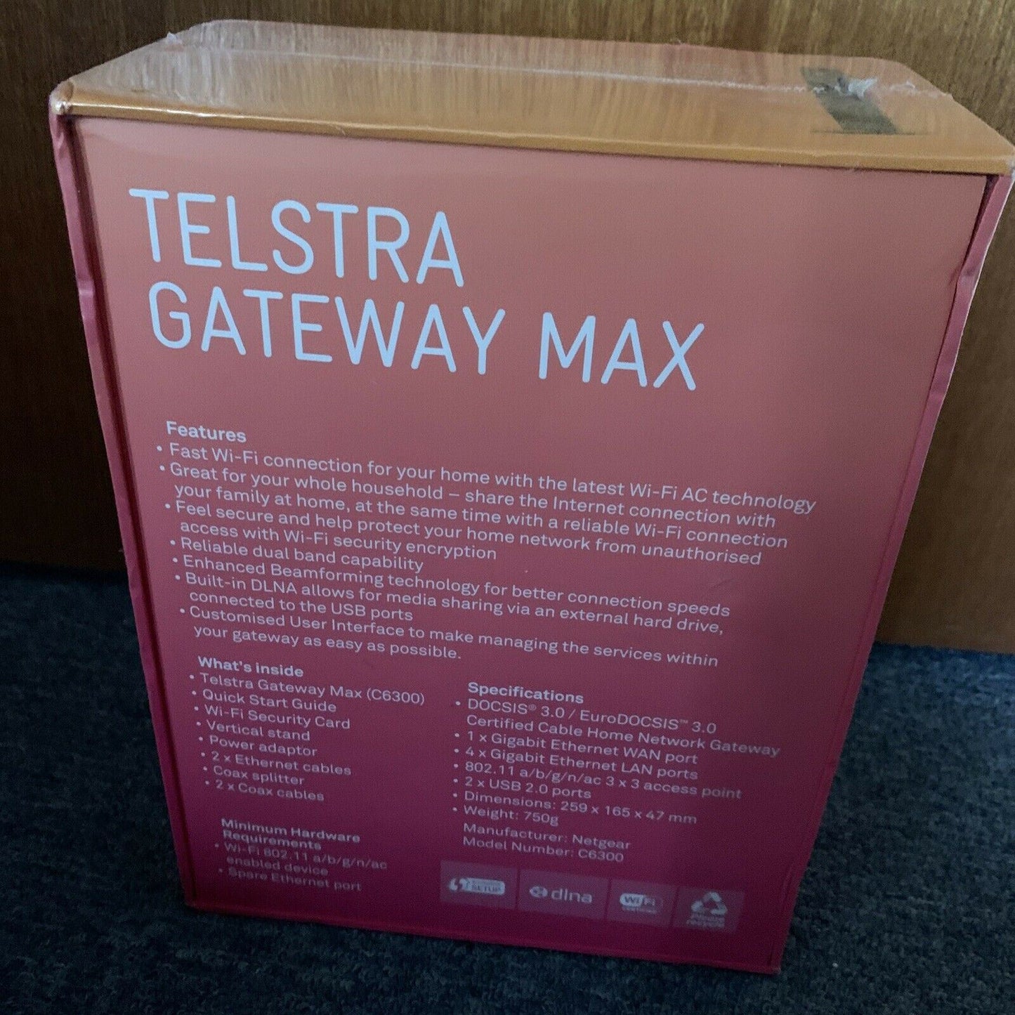 *New Sealed* Telstra Gateway Max Netgear C6300 Cable Modem Router