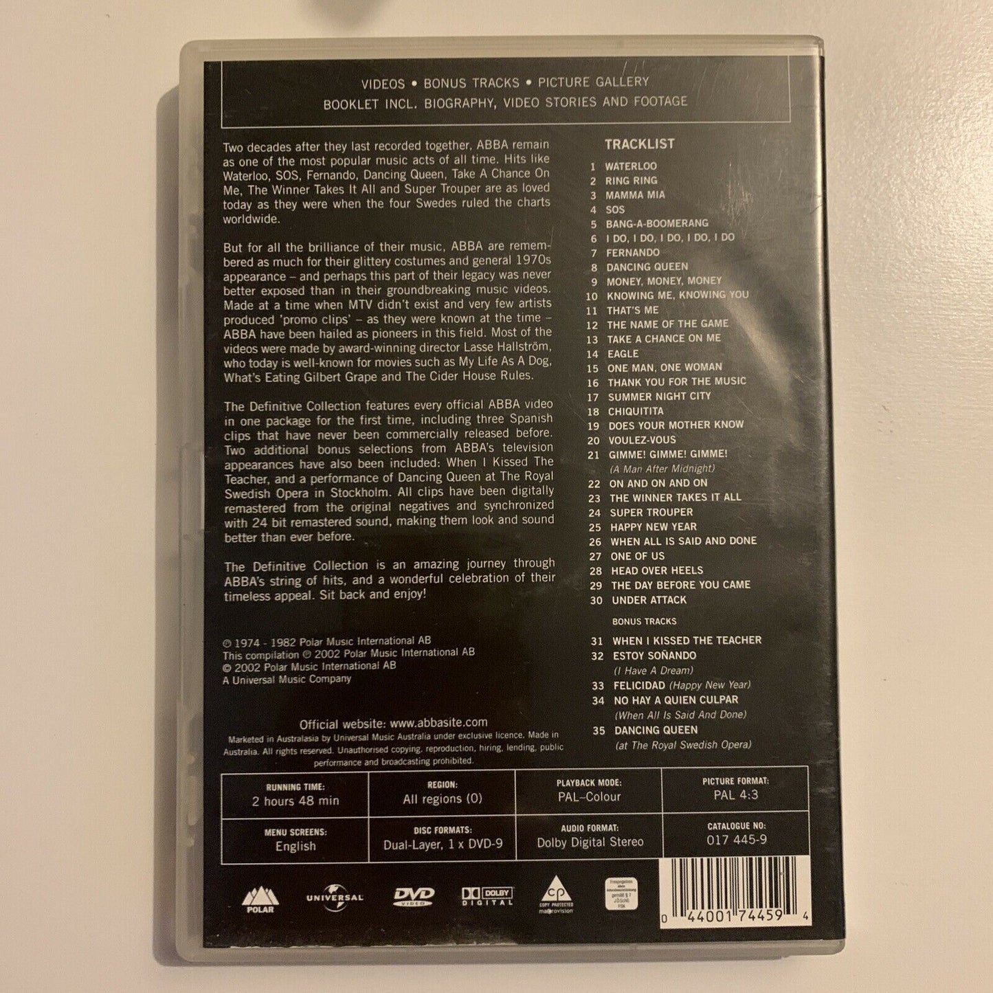 ABBA - The Definitive Collection (DVD, 2002) All Regions – Retro Unit