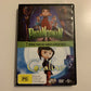 Coraline / Paranorman (DVD, 2014, 2-Disc) Dakota Fanning. Region 4&2
