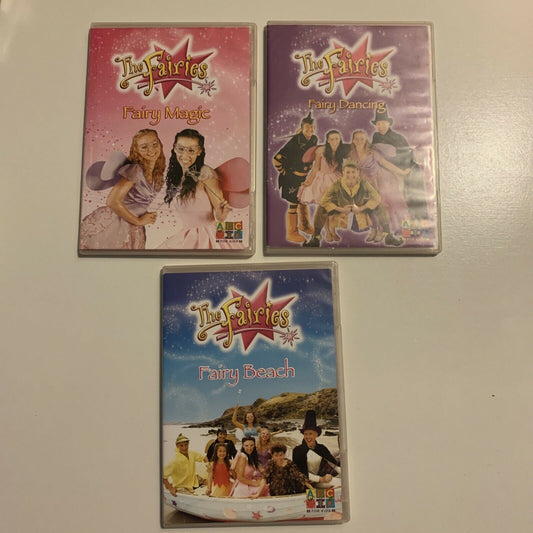 3x The Fairies DVD: Fairy Magic / Fairy Dancing / Fairy Beach. Region 4
